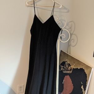 Plus Floor Length Black Dress